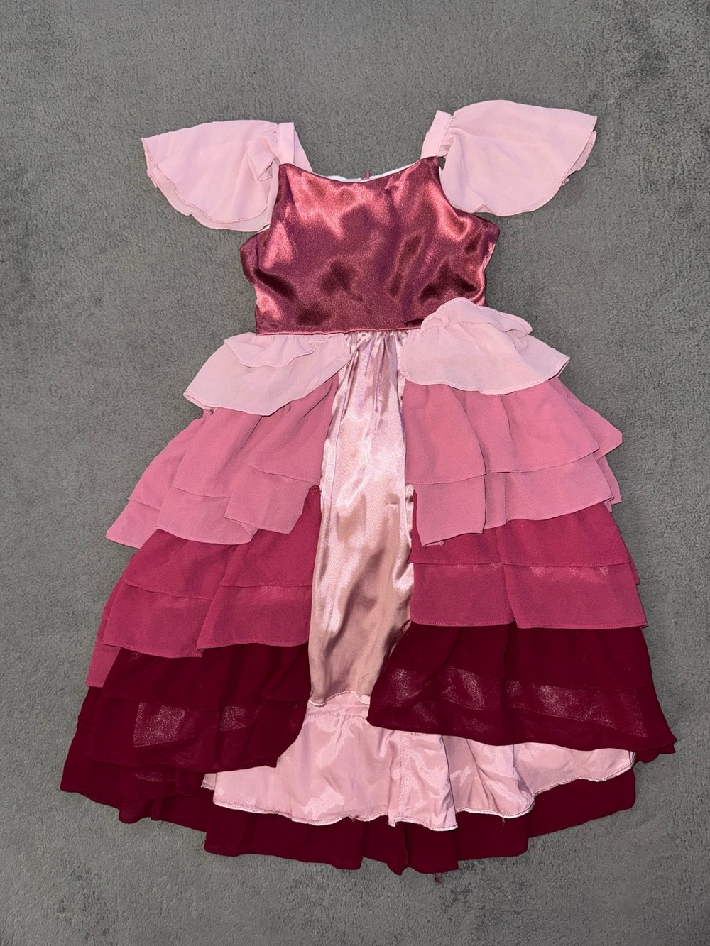 Only Little Once Girls Hermione Yule Ball Inspired Pink Ruffle Dress Size 2